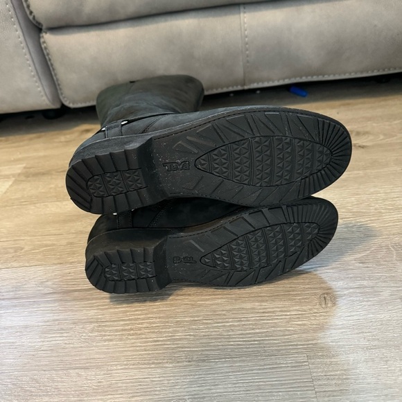 Teva Black DE LA VINA DOS TALL Genuine Leather Size 10 - Picture 7 of 9